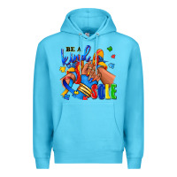 Ocean Blue Be a kind sole Autism afro girl sneakers Premium Hoodie - RanaPortraitStore