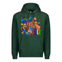 Sports Green Be a kind sole Autism afro girl sneakers Premium Hoodie - RanaPortraitStore
