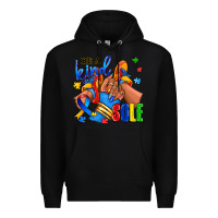 Black Be a kind sole Autism afro girl sneakers Premium Hoodie - RanaPortraitStore
