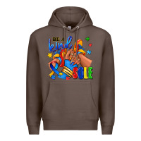 Coffee Be a kind sole Autism afro girl sneakers Premium Hoodie - RanaPortraitStore