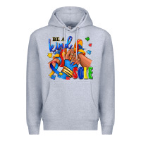 Heather Grey Be a kind sole Autism afro girl sneakers Premium Hoodie - RanaPortraitStore