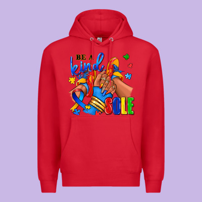 Be A Kind Sole Autism Afro Girl Sneakers Premium Hoodie Designed By Ranaportraitstore