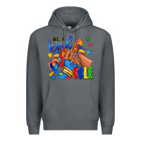 Rock Be a kind sole Autism afro girl sneakers Premium Hoodie - RanaPortraitStore