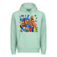 Seafoam Be a kind sole Autism afro girl sneakers Premium Hoodie - RanaPortraitStore