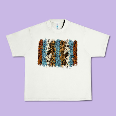 Tool Leather Leopard Cowhide Backround Urban Heavy Tee Designed By Ranaportraitstore
