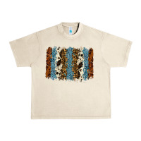 Sandshell tool leather leopard cowhide backround Urban Heavy Tee - RanaPortraitStore