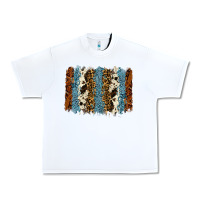 White tool leather leopard cowhide backround Urban Heavy Tee - RanaPortraitStore