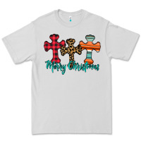 Dove Grey merry Christmas cross Premium Tee - CowhideDigitalArt