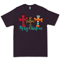Plum merry Christmas cross Premium Tee - CowhideDigitalArt