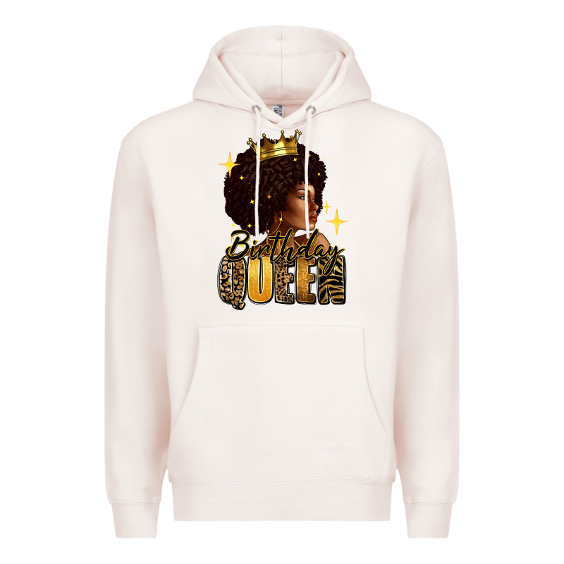 Birthday Queen Afro Girl Premium Hoodie by RanaPortraitStore | Teevron