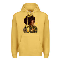 Antique Gold Birthday queen afro girl Premium Hoodie - RanaPortraitStore