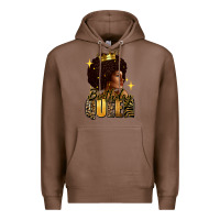 Chestnut Birthday queen afro girl Premium Hoodie - RanaPortraitStore