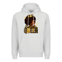 Dove Grey Birthday queen afro girl Premium Hoodie - RanaPortraitStore
