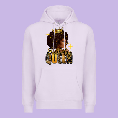 Birthday Queen Afro Girl Premium Hoodie Designed By Ranaportraitstore