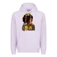 Lilac Birthday queen afro girl Premium Hoodie - RanaPortraitStore
