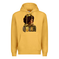 Mustard Birthday queen afro girl Premium Hoodie - RanaPortraitStore