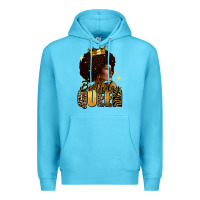 Ocean Blue Birthday queen afro girl Premium Hoodie - RanaPortraitStore