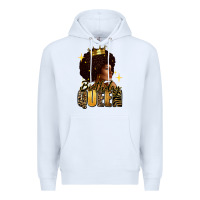 White Birthday queen afro girl Premium Hoodie - RanaPortraitStore