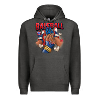 Charcoal Heather Baseball life afro girl sneakers Premium Hoodie - RanaPortraitStore
