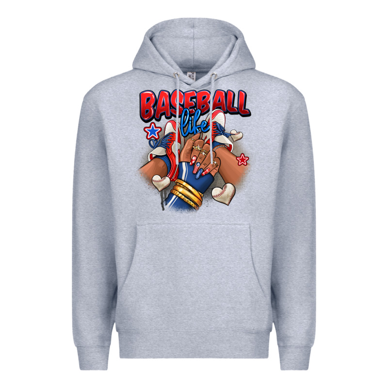 Baseball Life Afro Girl Sneakers Premium Hoodie by RanaPortraitStore | Teevron