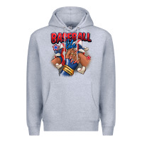 Heather Grey Baseball life afro girl sneakers Premium Hoodie - RanaPortraitStore