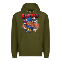 Army Green Baseball life afro girl sneakers Premium Hoodie - RanaPortraitStore