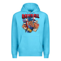 Ocean Blue Baseball life afro girl sneakers Premium Hoodie - RanaPortraitStore