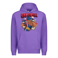 Purple Baseball life afro girl sneakers Premium Hoodie - RanaPortraitStore