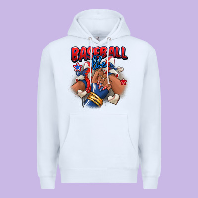 Baseball Life Afro Girl Sneakers Premium Hoodie Designed By Ranaportraitstore