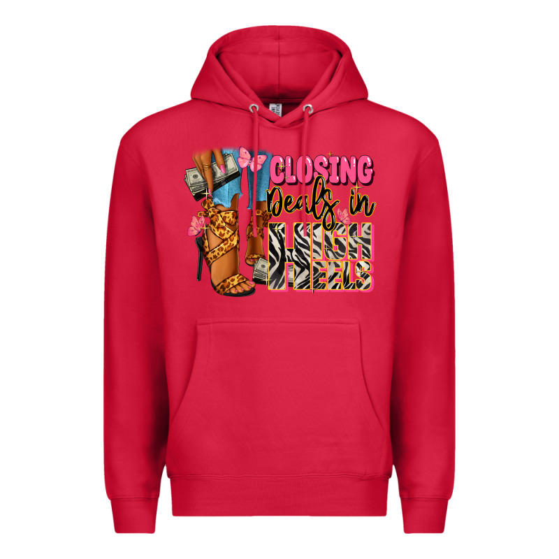 Closing Deals In High Heels Black Fashion Girl Premium Hoodie by RanaPortraitStore | Teevron
