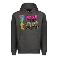 Charcoal Heather Dream until it's your reality heels black fashion Premium Hoodie - RanaPortraitStore
