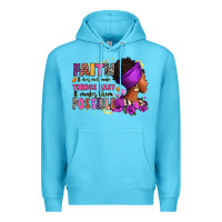 Ocean Blue Faith it does not make things easy Premium Hoodie - RanaPortraitStore