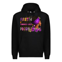 Black Faith it does not make things easy Premium Hoodie - RanaPortraitStore
