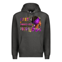 Charcoal Heather Faith it does not make things easy Premium Hoodie - RanaPortraitStore