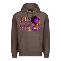 Coffee Faith it does not make things easy Premium Hoodie - RanaPortraitStore