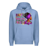 Colony Blue Faith it does not make things easy Premium Hoodie - RanaPortraitStore