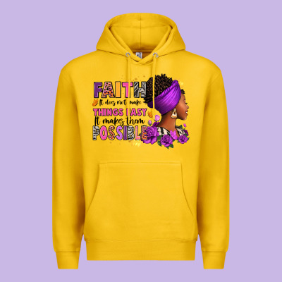 Faith It Does Not Make Things Easy Premium Hoodie Designed By Ranaportraitstore