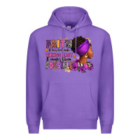 Purple Faith it does not make things easy Premium Hoodie - RanaPortraitStore