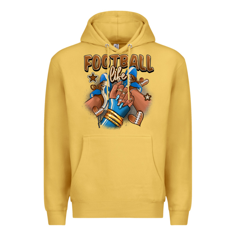 Football Life Afro Girl Sneakers Premium Hoodie by RanaPortraitStore | Teevron