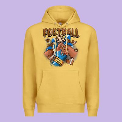 Football Life Afro Girl Sneakers Premium Hoodie Designed By Ranaportraitstore