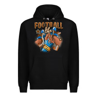 Black Football life afro girl sneakers Premium Hoodie - RanaPortraitStore