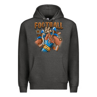 Charcoal Heather Football life afro girl sneakers Premium Hoodie - RanaPortraitStore