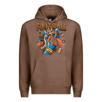 Chestnut Football life afro girl sneakers Premium Hoodie - RanaPortraitStore