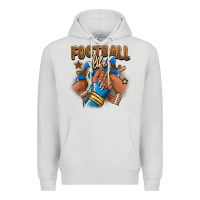 Dove Grey Football life afro girl sneakers Premium Hoodie - RanaPortraitStore
