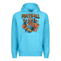 Ocean Blue Football life afro girl sneakers Premium Hoodie - RanaPortraitStore