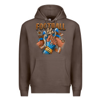 Coffee Football life afro girl sneakers Premium Hoodie - RanaPortraitStore