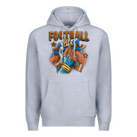 Heather Grey Football life afro girl sneakers Premium Hoodie - RanaPortraitStore