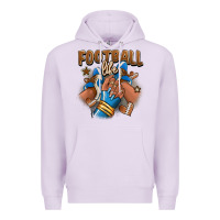 Lilac Football life afro girl sneakers Premium Hoodie - RanaPortraitStore
