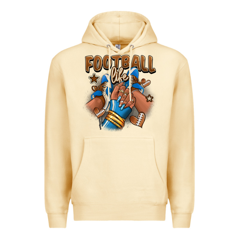 Football Life Afro Girl Sneakers Premium Hoodie by RanaPortraitStore | Teevron