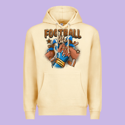 Football Life Afro Girl Sneakers Premium Hoodie Designed By Ranaportraitstore